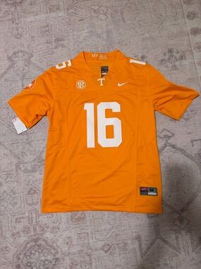 Nike Men’s Orange Football Jersey with White #16 Manning on the back